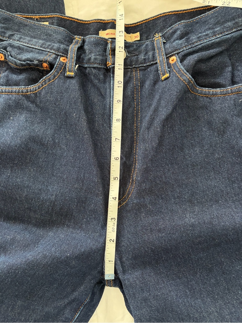 Levi’s Ribcage Wide Leg High-Rise Jeans in Dark Stone Blue, 30x32 - Picture 8 of 15